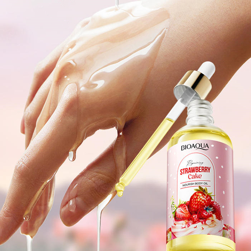Skincare Bioaqua - New BIOAQUA Strawberry Cake Body Oil