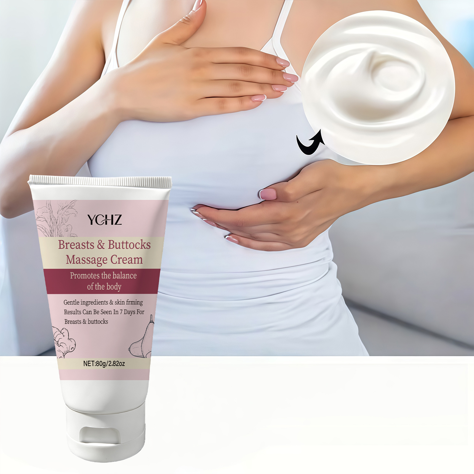 Skincare Ingredients - Fast-Acting Butt-Lifting Cream, Containing Vitamin E