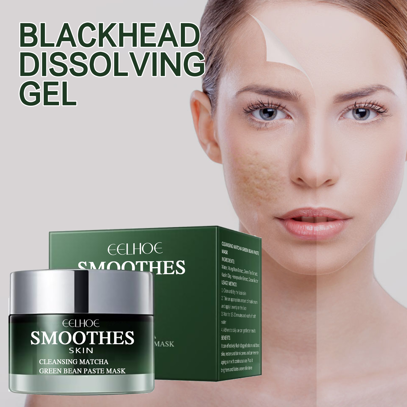 Green Tea Solid Cleansing Mask - Mud Mask Kaolin reseña y precio