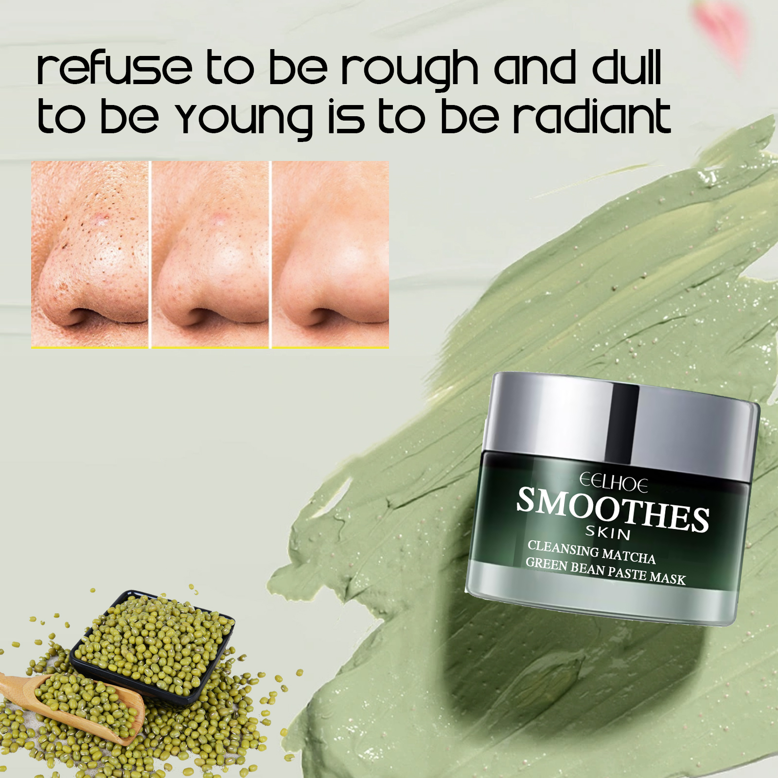 Green Tea Solid Cleansing Mask - Mud Mask Kaolin reseña y precio