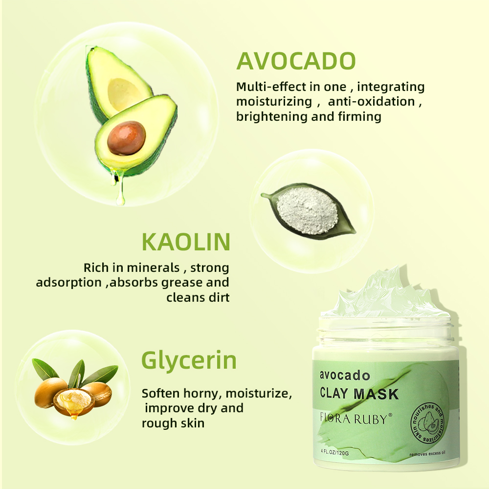 Face Masks Skincare-Avocado Cl - Mud Mask Kaolin reseña y precio