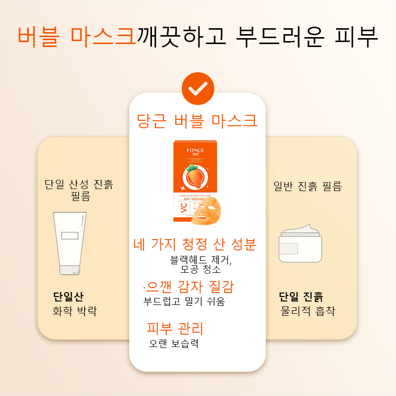 FONCE Carrot Mud Bubble Mask r - Mud Mask Kaolin reseña y precio