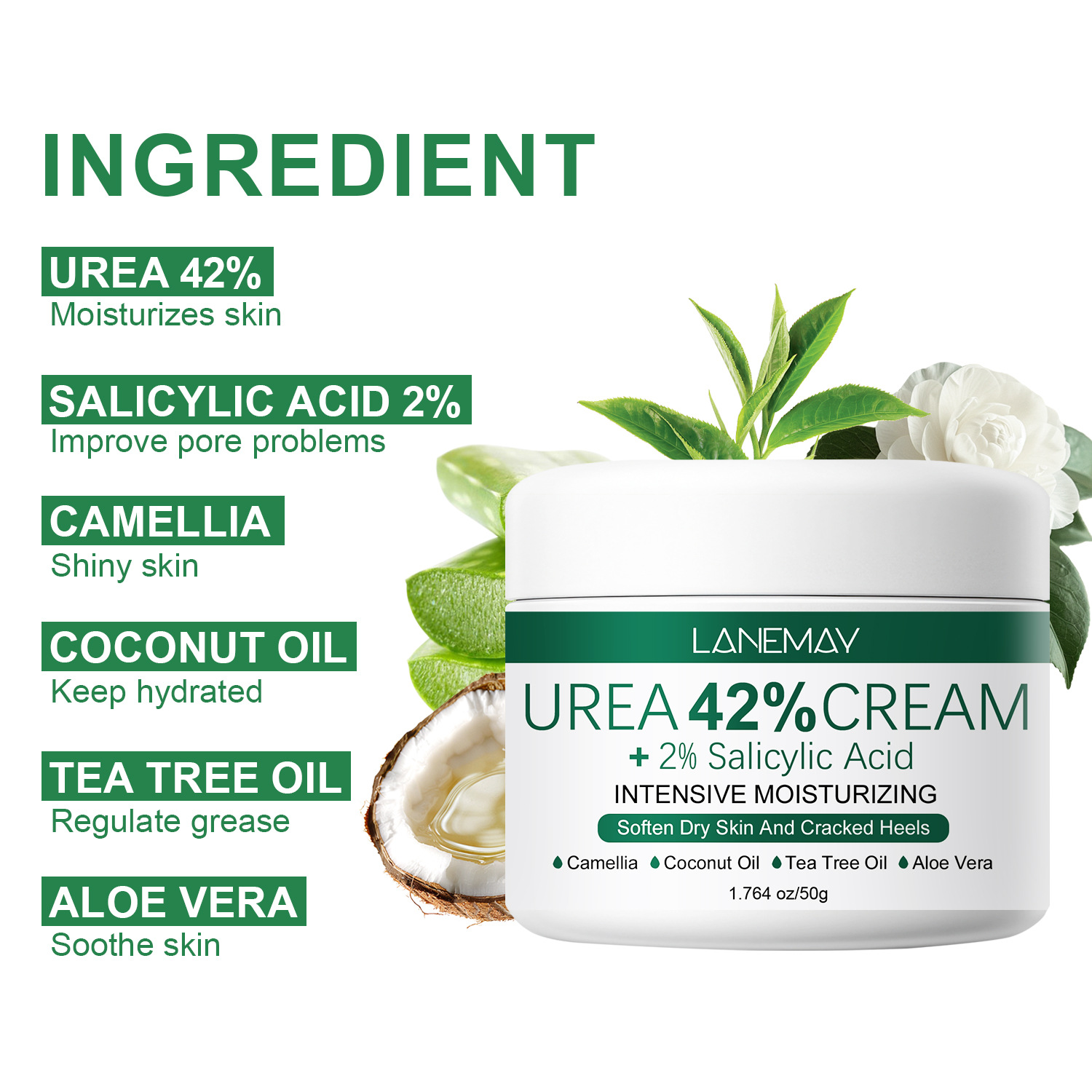 2PCS New 42% Urea Cream + 2% S - Azelaic Acid Cream reseña y precio