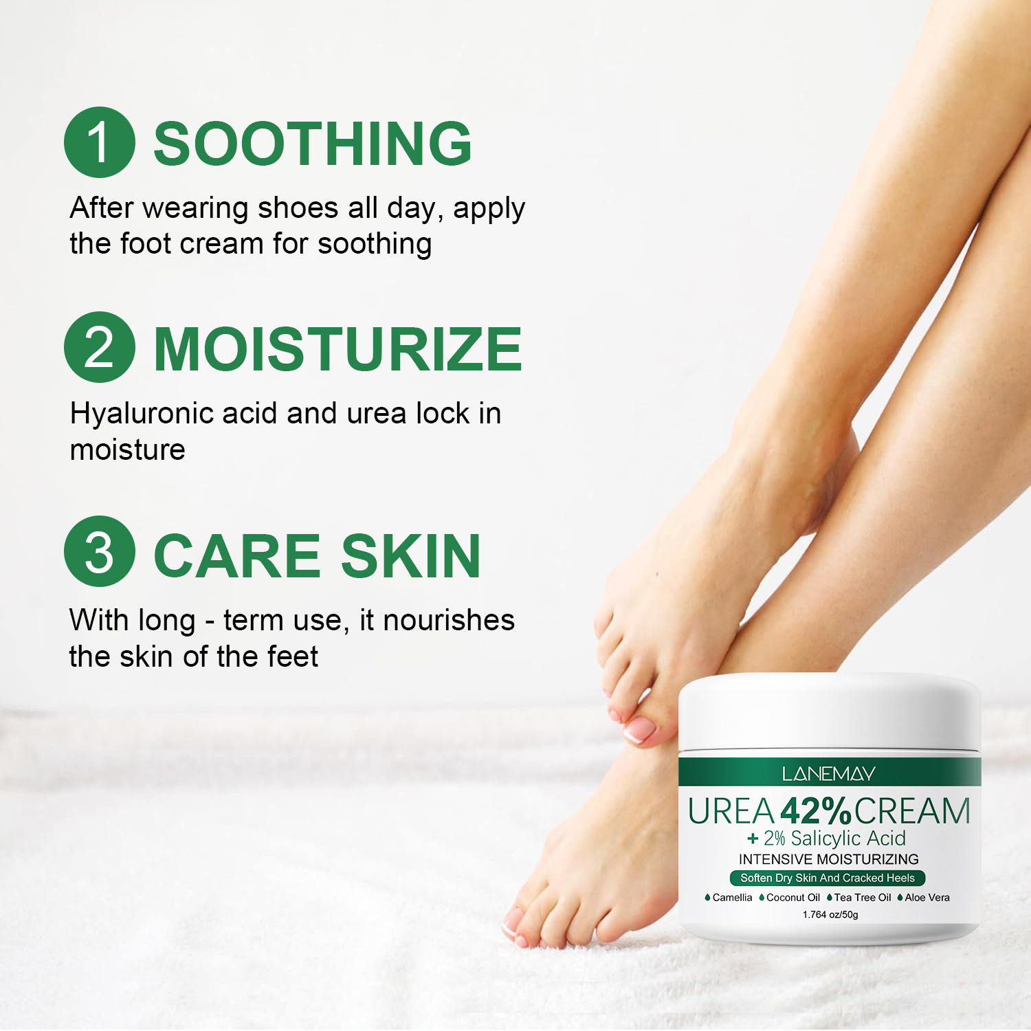 2PCS New 42% Urea Cream + 2% S - Azelaic Acid Cream reseña y precio