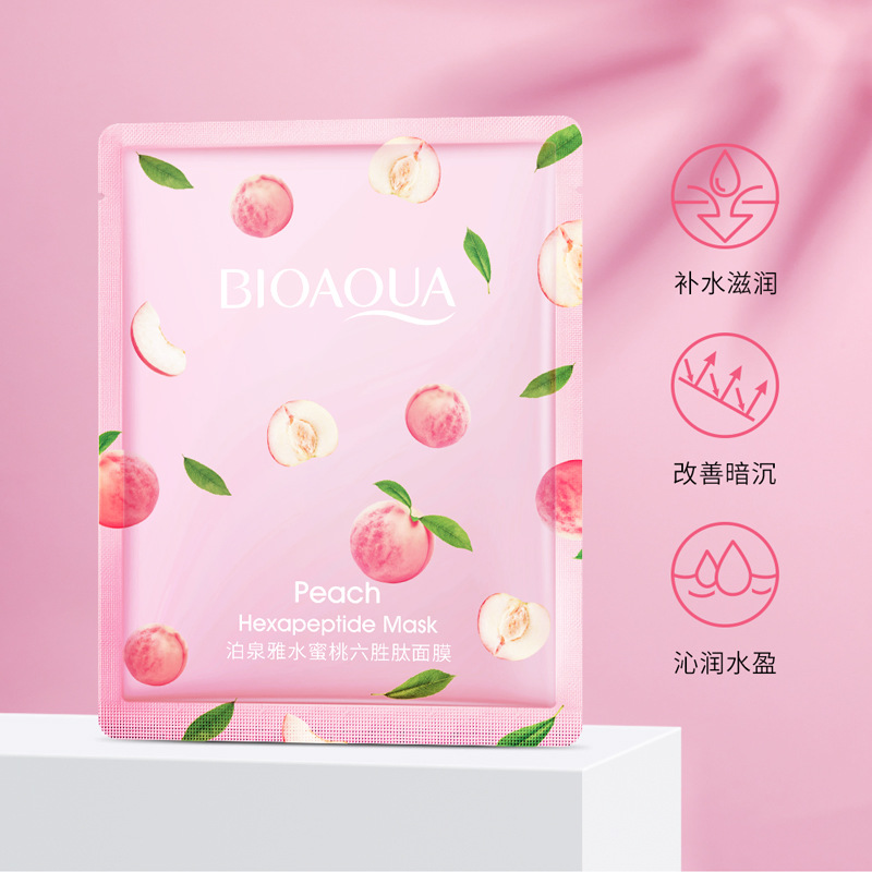 10pcs BIOAQUA Honey Peach Face - Skincare Bioaqua reseña y precio