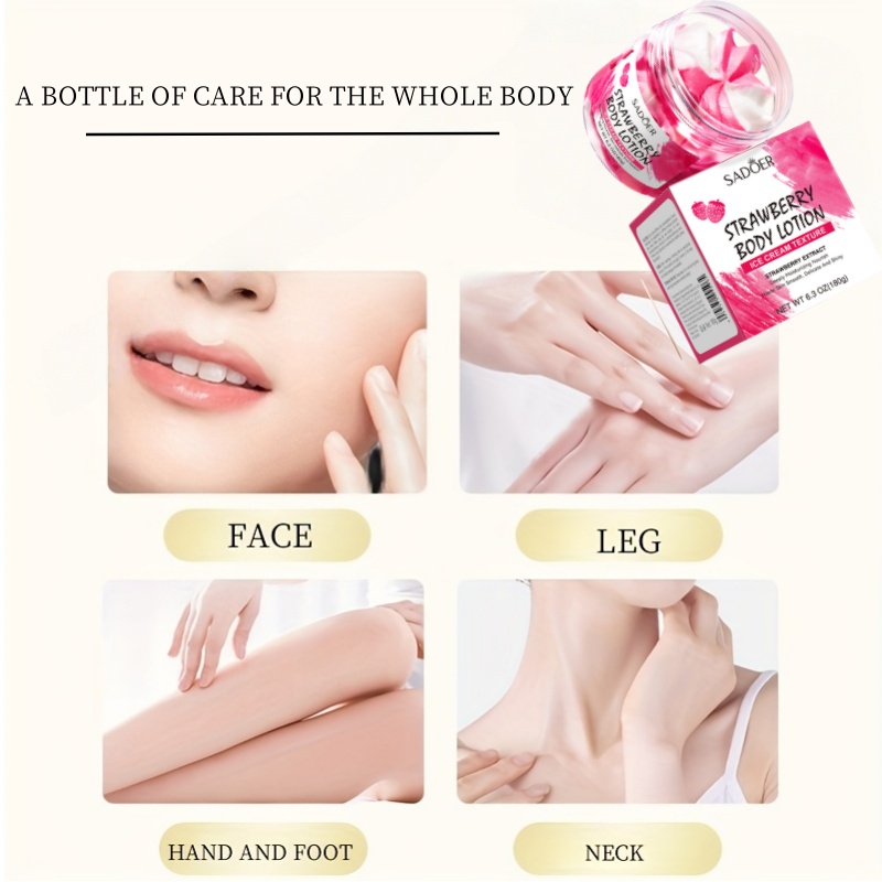 180g Strawberry Body Lotion, C - Skincare Ingredients reseña y precio