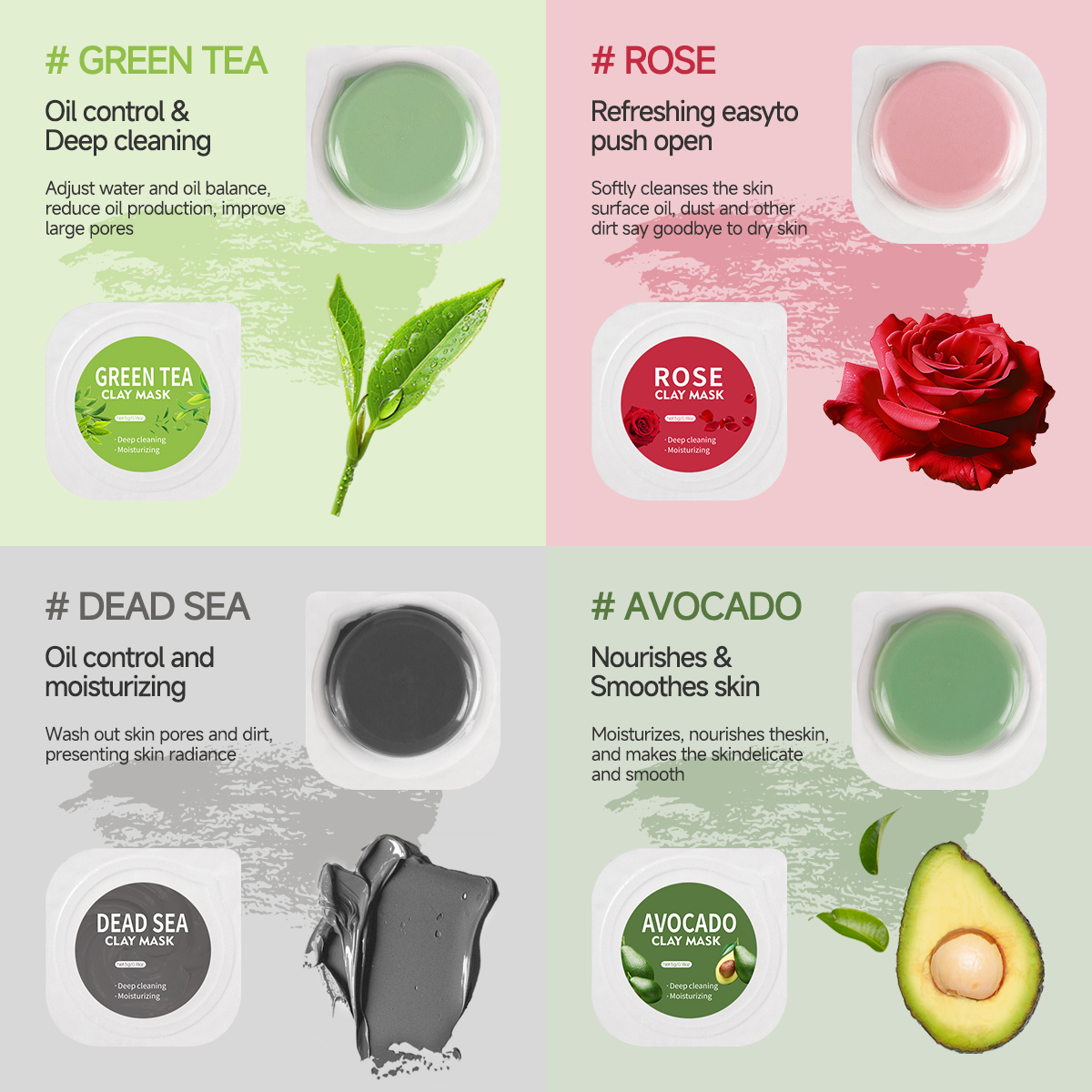 5g*10pcs Facial Cleansing Mud  - Mud Mask Kaolin reseña y precio