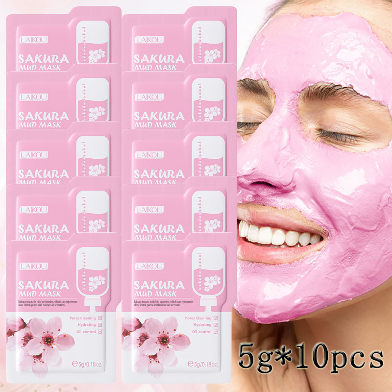 10pcsLAIKOU Sakura Mud Mask Ba - Mud Mask Kaolin reseña y precio