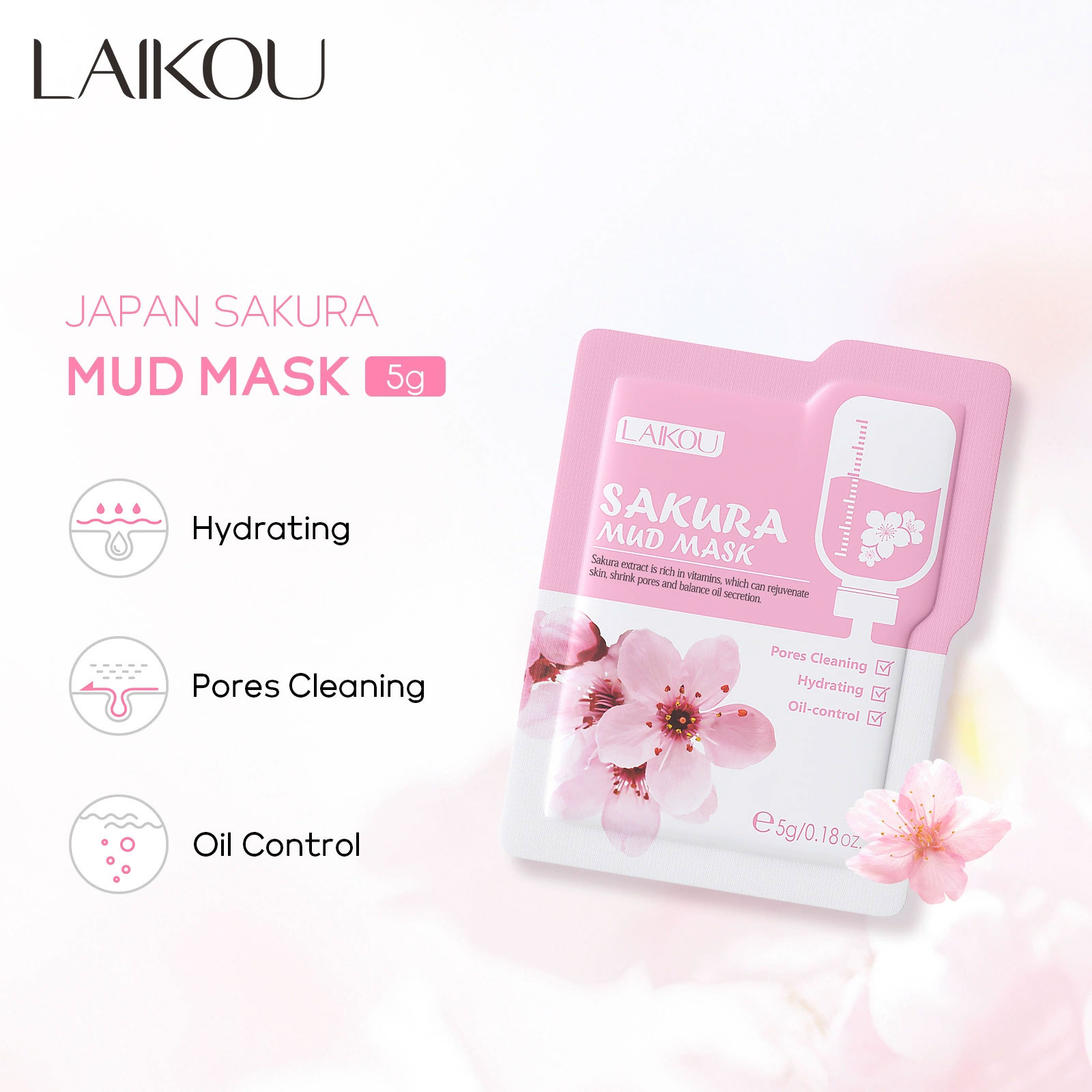 10pcsLAIKOU Sakura Mud Mask Ba - Mud Mask Kaolin reseña y precio