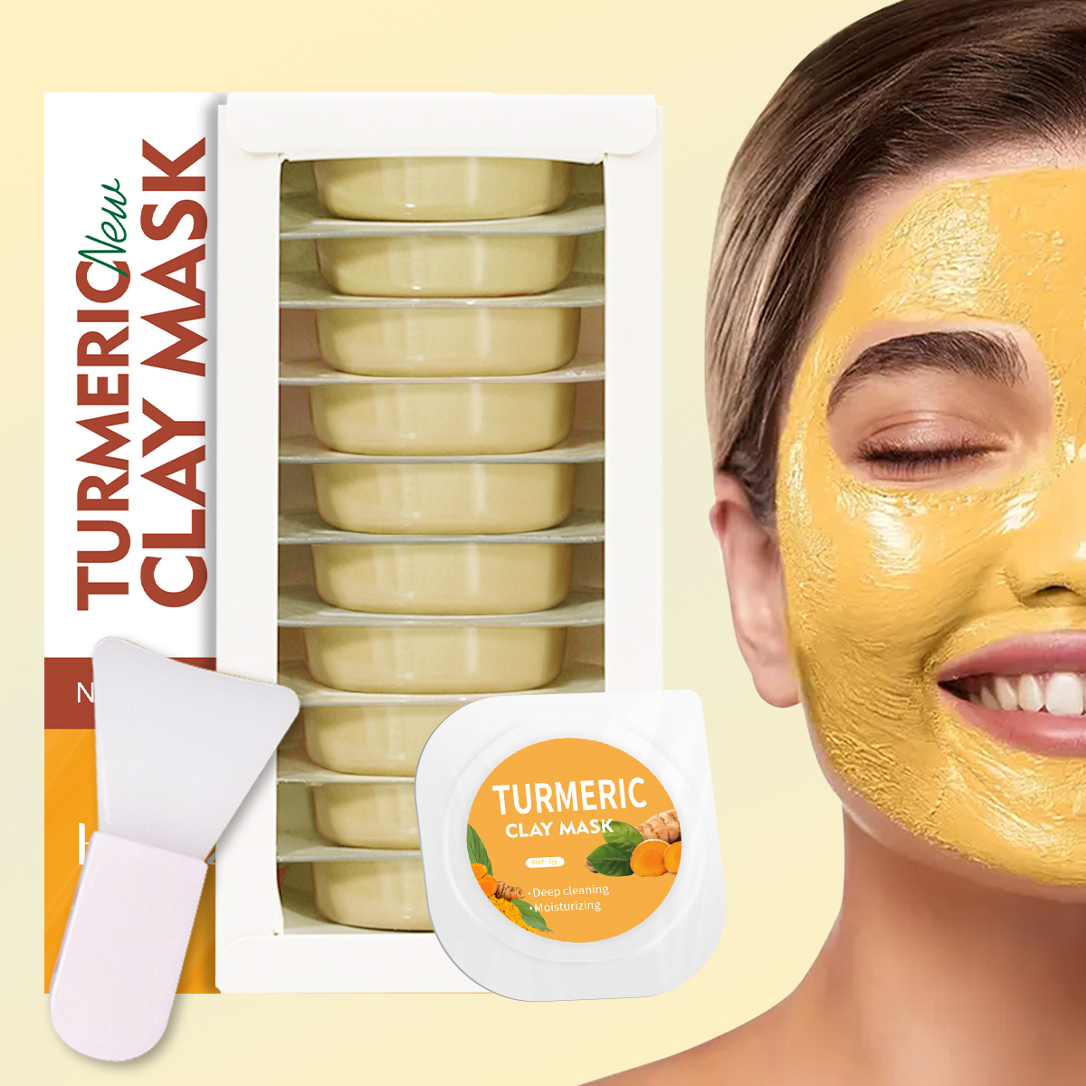 5g/0.17oz*10 Turmeric clay mud - Mud Mask Kaolin reseña y precio