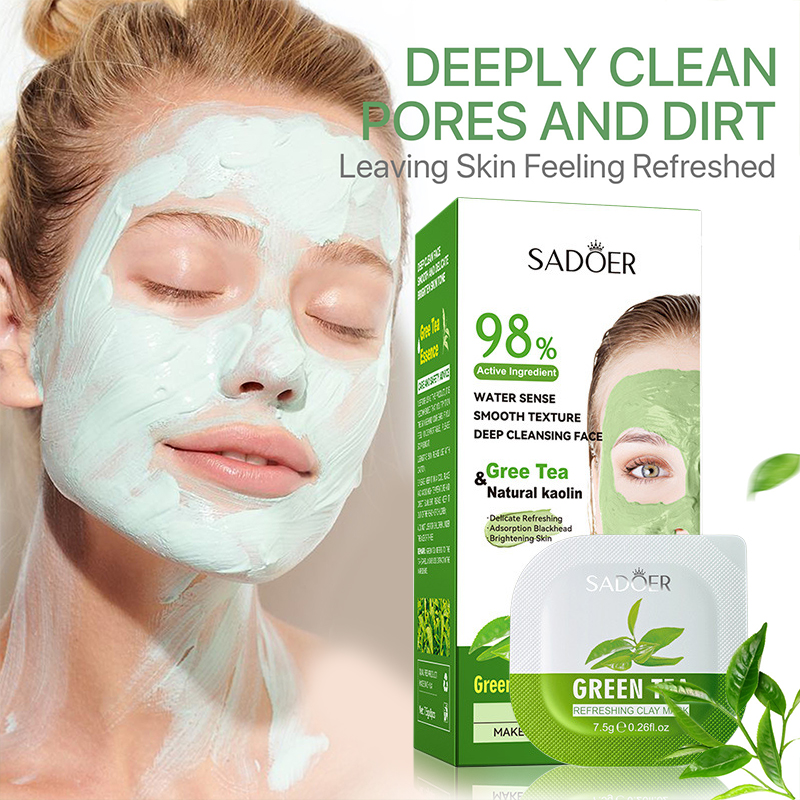 8pcs Green Tea Cleaning Mud Ma - Mud Mask Kaolin reseña y precio