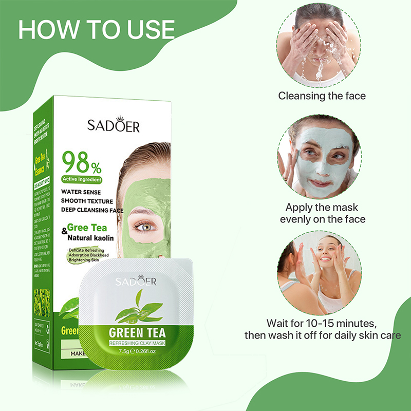 8pcs Green Tea Cleaning Mud Ma - Mud Mask Kaolin reseña y precio