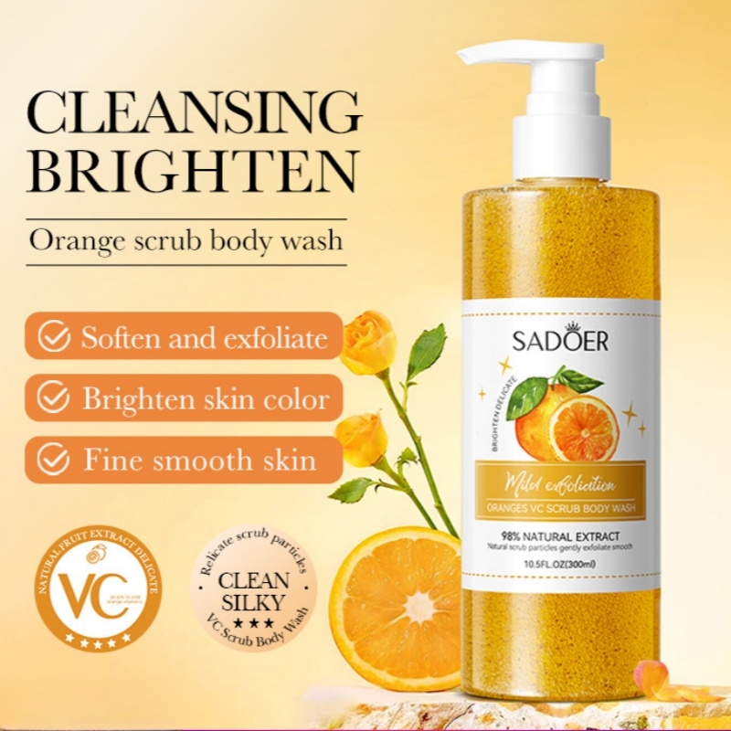 300ml Orange Body Scrub Shower - Skincare Ingredients reseña y precio