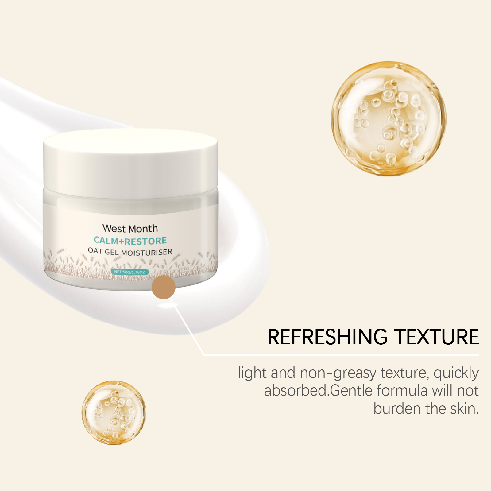 West Month 50g Oat Moisturizin - Skincare Oat reseña y precio
